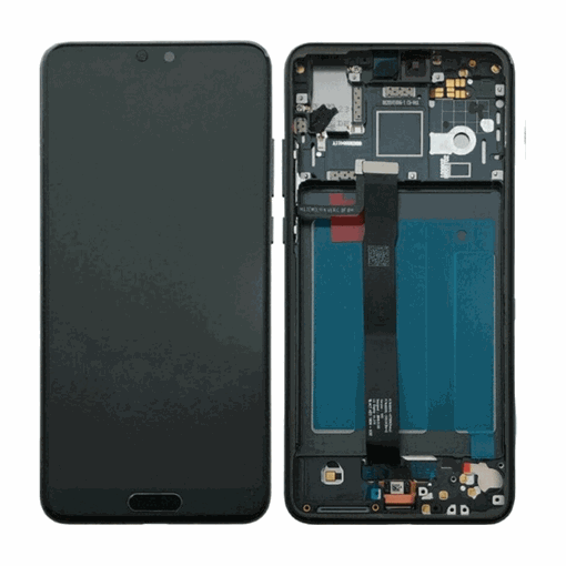 Οθόνη LCD με Μηχανισμό Αφής και Πλαίσιο για Huawei P30 - Χρώμα: Μαύρο