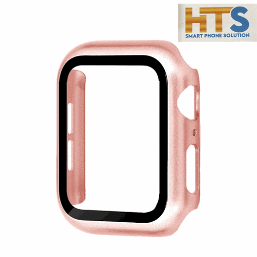HTS 360 Θήκη Ρολογιού με Tempered Glass για Apple Watch 45mm - Χρώμα: Ροζ