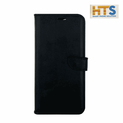 Picture of HTS Book Cover Stand Leather Wallet with Clip For Xiaomi Redmi Note 5 Pro - Color-Black