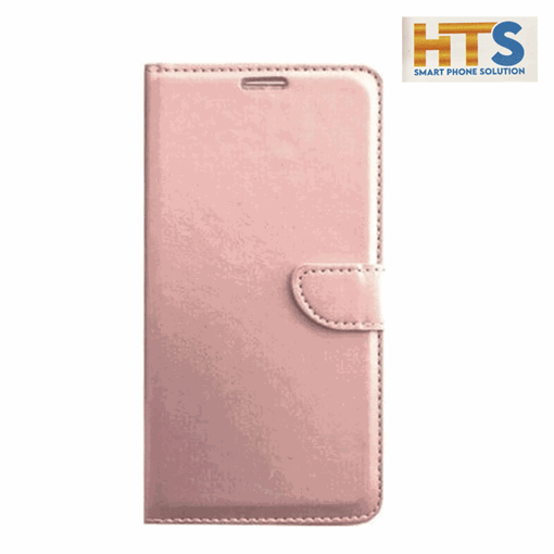 Picture of HTS Book Cover Stand Leather Wallet with Clip For Xiaomi Redmi Note 10 4G - Color-Rose Gold