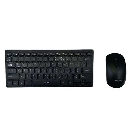 Picture of Raoop MK666 Wireless Keyboard & Mouse Combo - Color: Black
