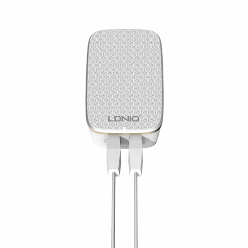 Picture of LDNIO A2204 With Cable Fast Charging Wall Charger 2 USB 2.4A