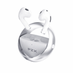PZX L58 Bluetooth 5.1 Wireless Earphone In-ear Metal Circle High Sound Quality Earbuds 280mAh Ακουστικά - Χρώμα: Λευκό