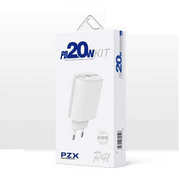 Picture of PZX P41  Traveling Type-C  Charger  5A / Q.C 5.0 - Color: White 