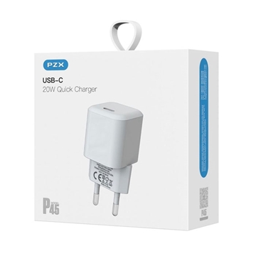 Picture of PZX P45 PD Fast Charging Charger SmartPhone With 1 Type-C Port 20W - Color: White
