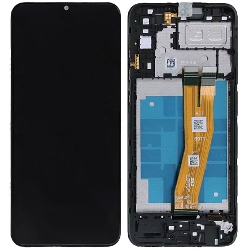 Picture of OEM LCD Display With Touch Mechanism and Frame for Samsung Galaxy A04E - Color: Black